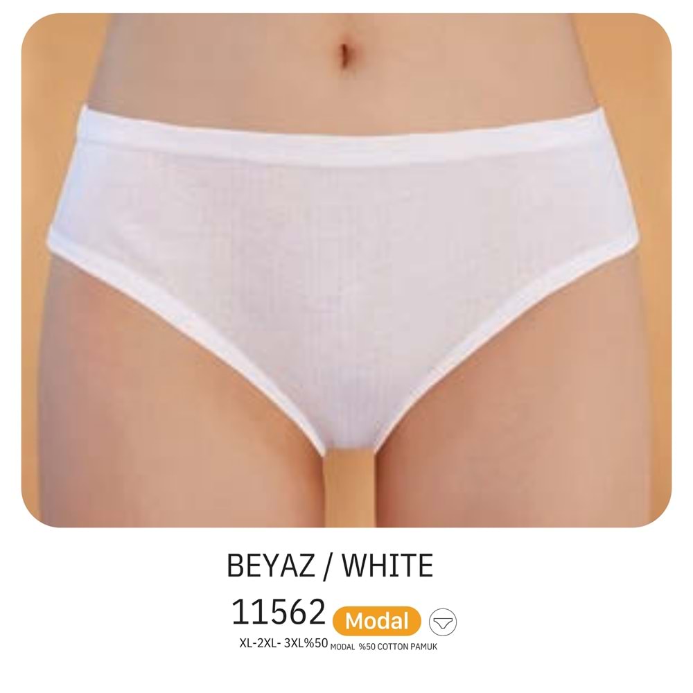 BERRAK BAYAN KOM KÜLOT BEYAZ XL