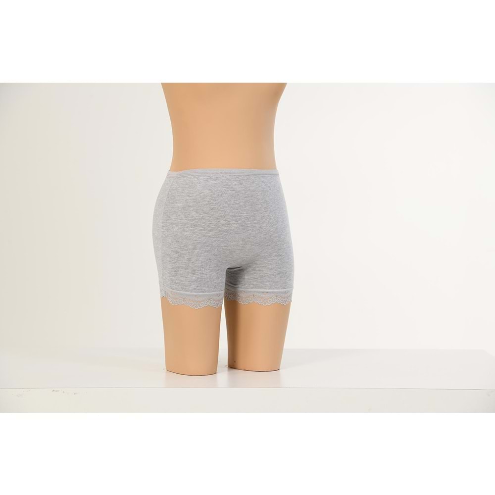 PAÇASI DANTEL KIZ ÇOCUK BOXER GRİ