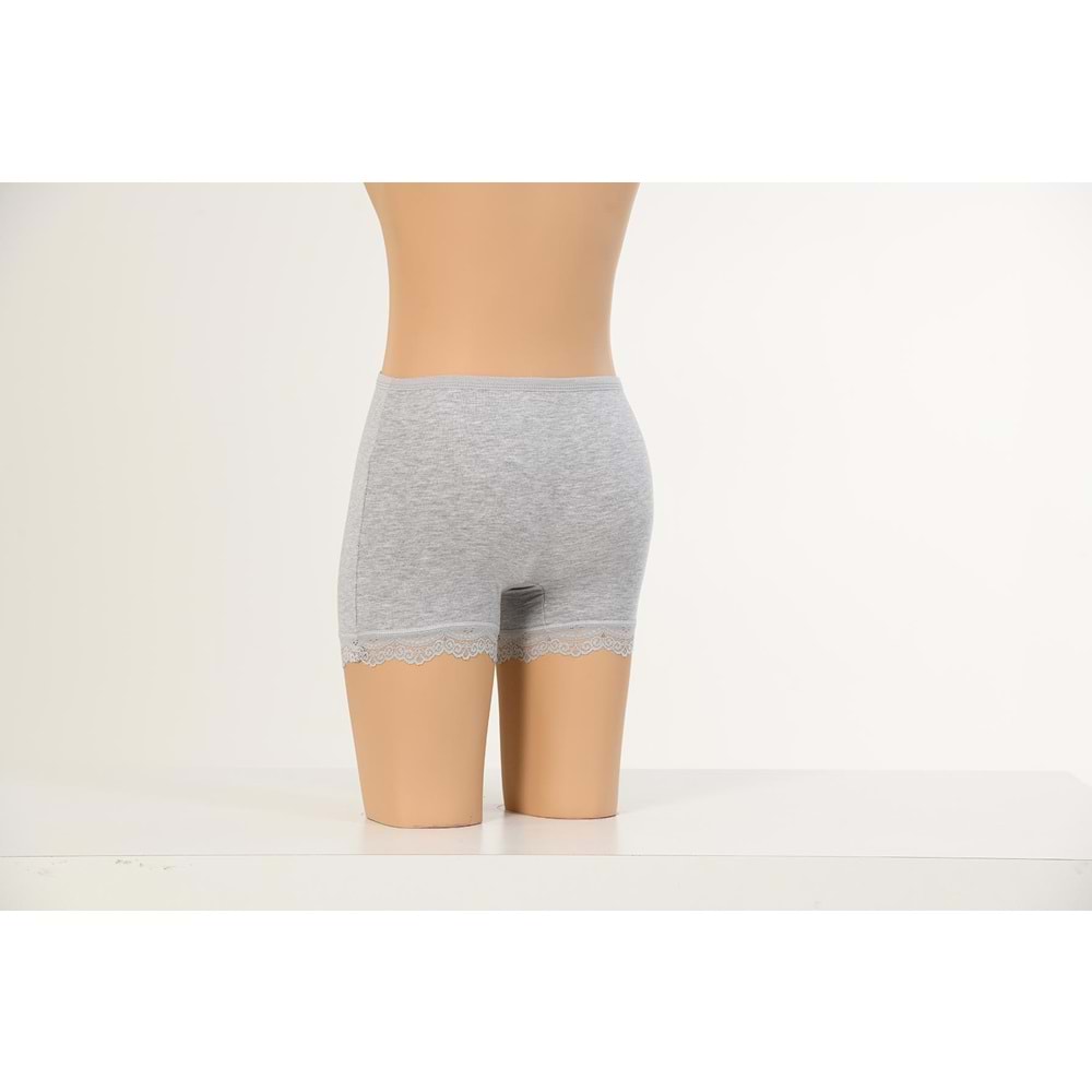 PAÇASI DANTEL KIZ ÇOCUK BOXER GRİ