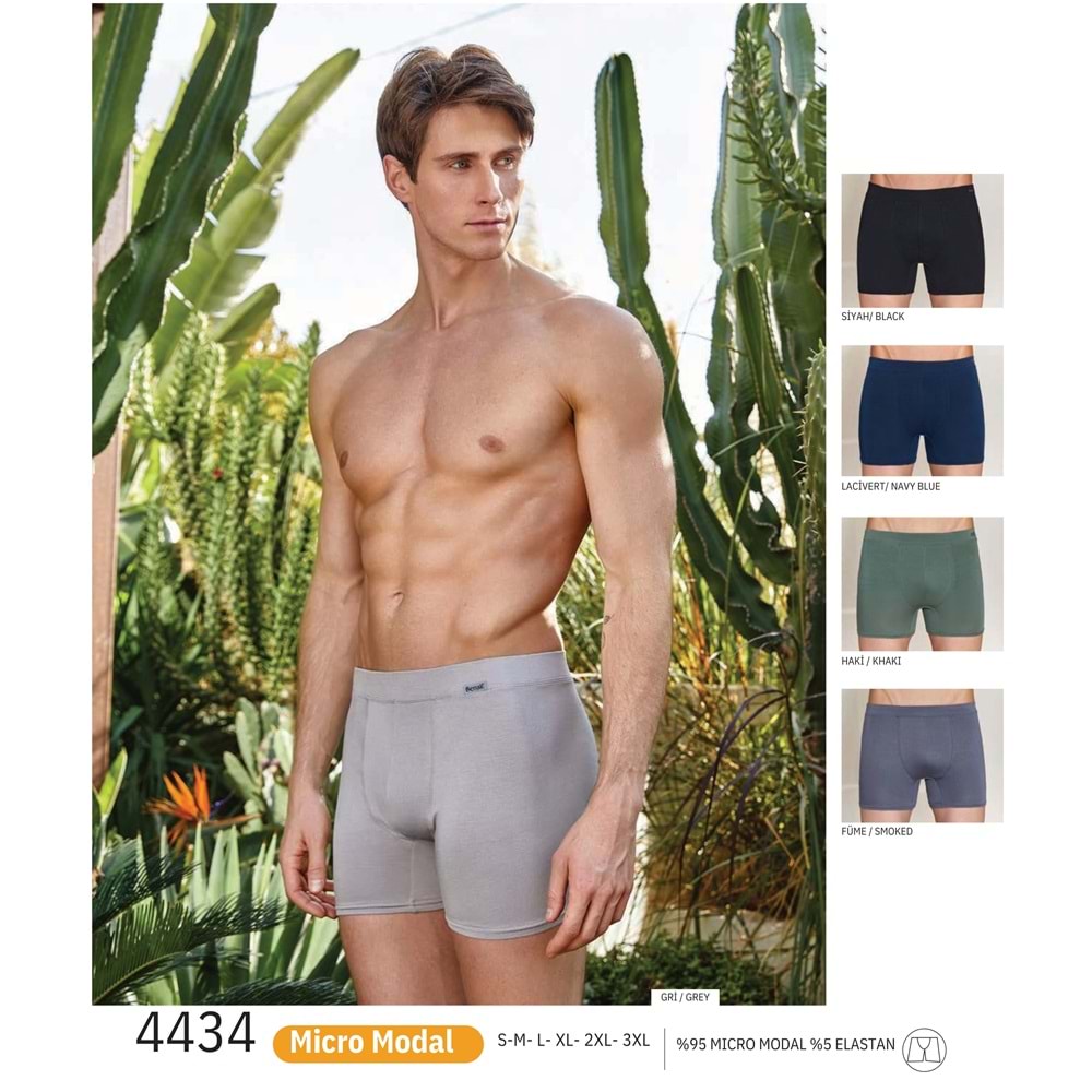 ERKEK BOXER MİCRO MODAL GRİ S