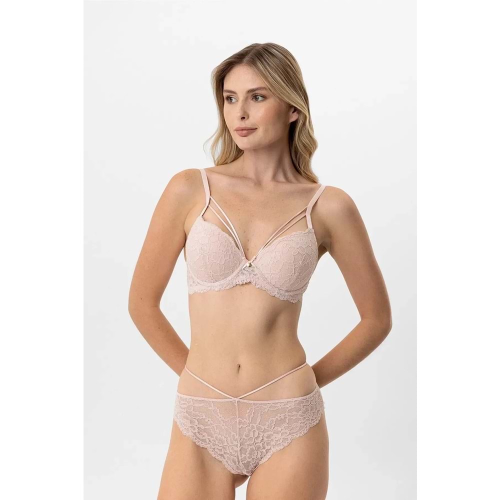 4900 PİERRE CARDİN SÜTYEN TAKIM - PUDRA - 80