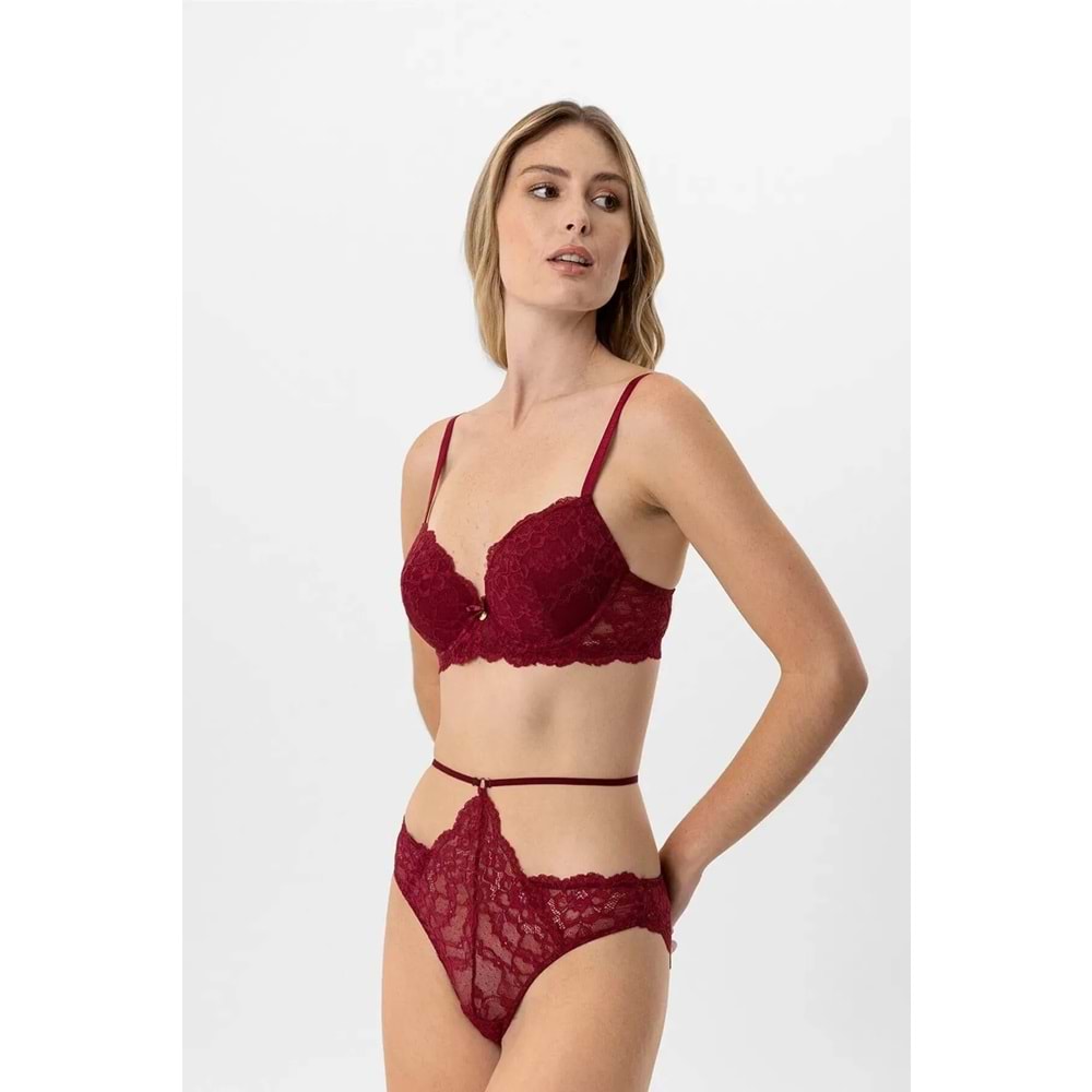 4901 PİERRE CARDİN SÜTYEN TAKIM - BORDO - 80