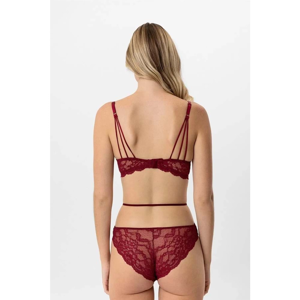 4901 PİERRE CARDİN SÜTYEN TAKIM - BORDO - 80