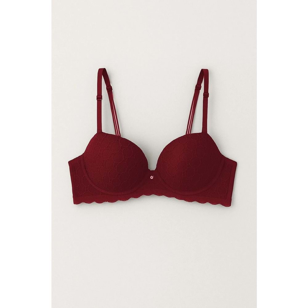 4901 PİERRE CARDİN SÜTYEN TAKIM - BORDO - 80