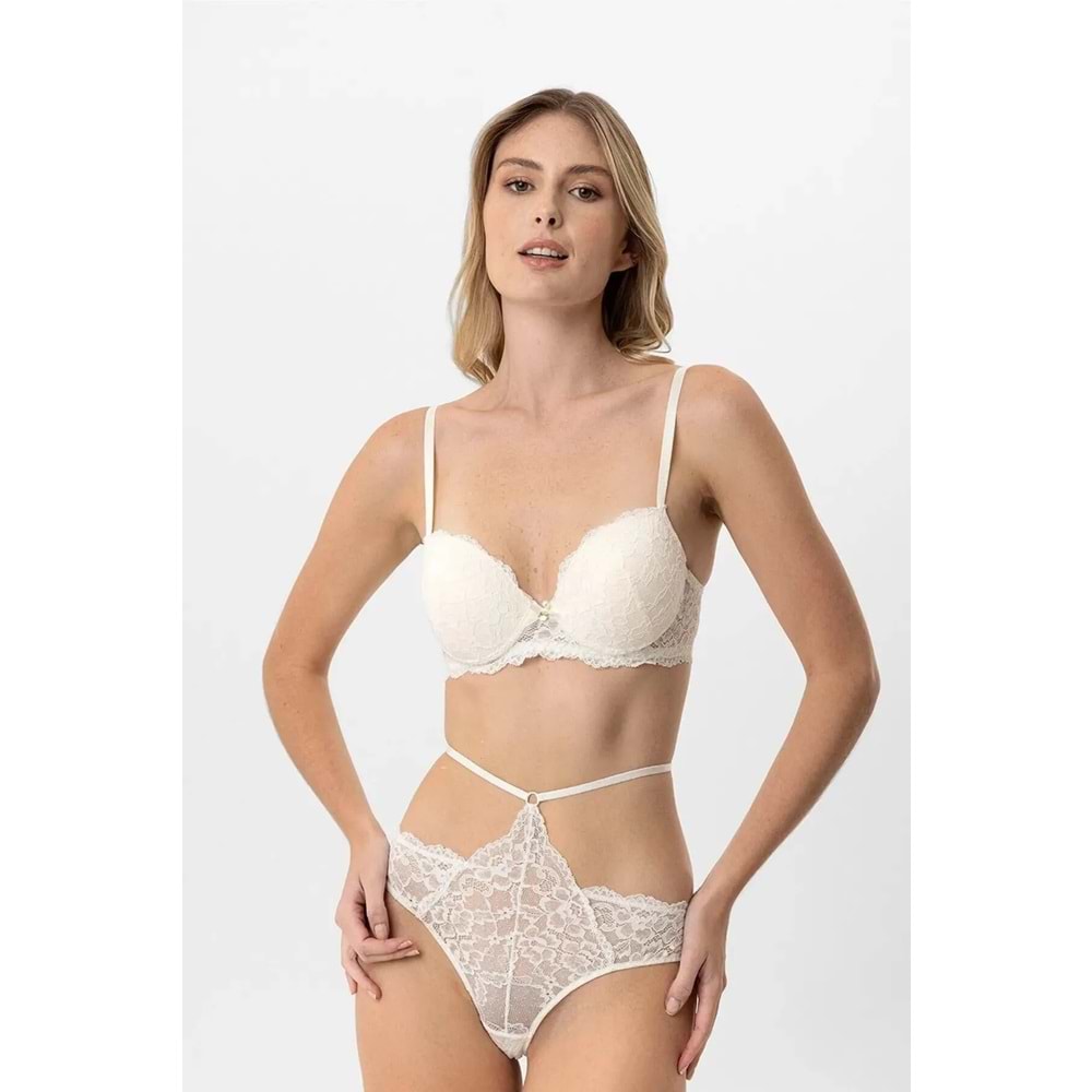 4901 PİERRE CARDİN SÜTYEN TAKIM - EKRU - 80