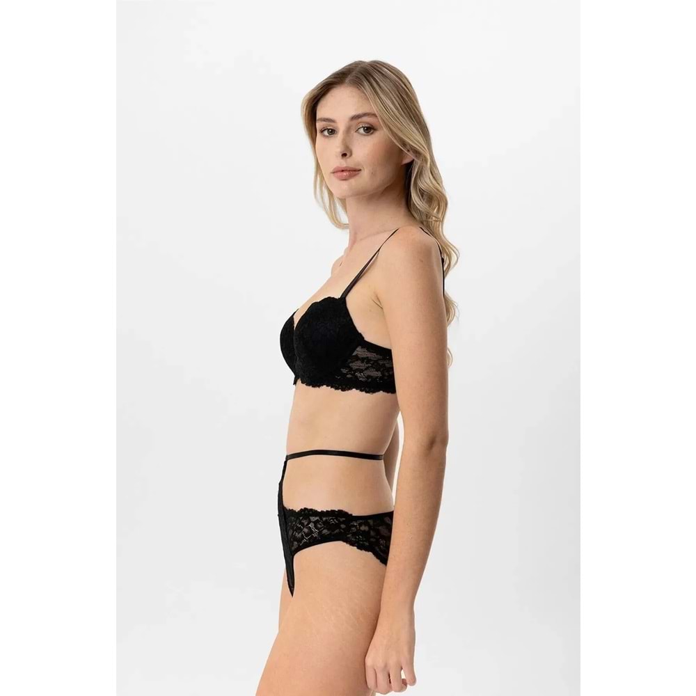 4901 PİERRE CARDİN SÜTYEN TAKIM - SİYAH - 80