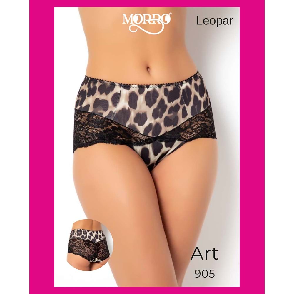 G-BOX KADIN DANTELLİ SHORT KÜLOT LEOPAR L