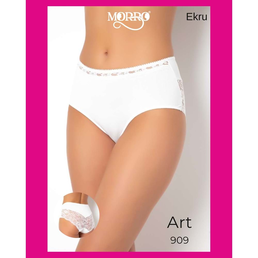 G-BOX DANTELLİ YÜKSEL BEL SHORT KÜLOT EKRU L