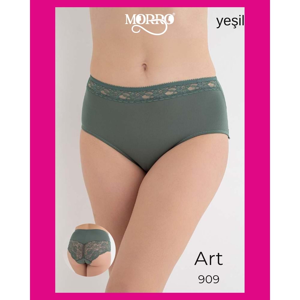 G-BOX DANTELLİ YÜKSEL BEL SHORT KÜLOT YEŞİL L