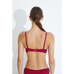 MORRO 2201 FLAMLI NEFES ALAN DOKU DESTEKLİ PUSH-UP SÜTYEN - BORDO - 80