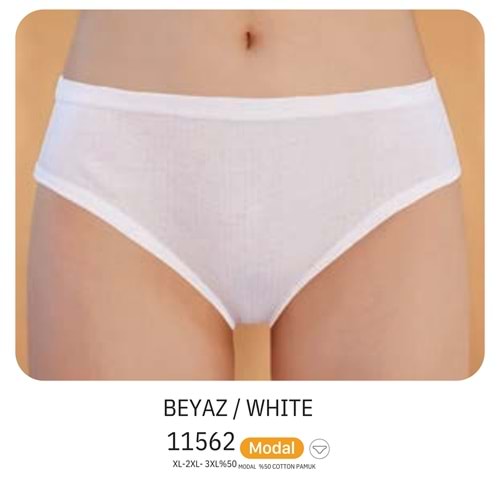 BERRAK BAYAN KOM KÜLOT BEYAZ XL