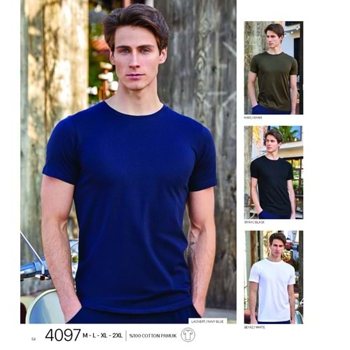 Berrak %100 Pamuk Lacivert Erkek T-Shirt LACİVERT M