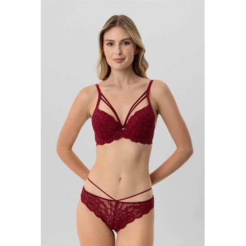 4900 PİERRE CARDİN SÜTYEN TAKIM - BORDO - 80