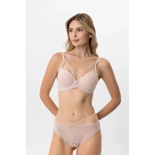 4900 PİERRE CARDİN SÜTYEN TAKIM - PUDRA - 80