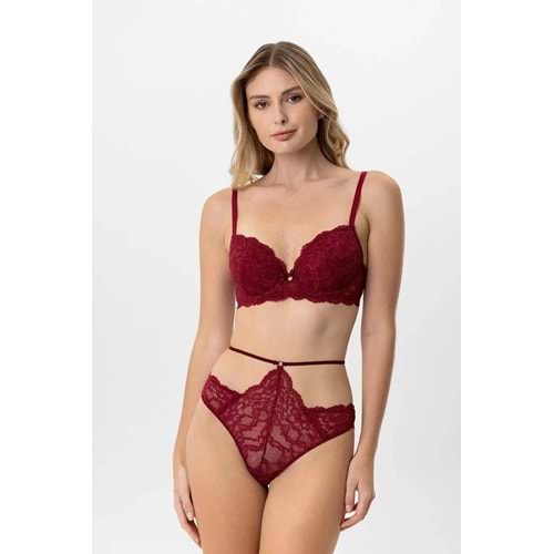 4901 PİERRE CARDİN SÜTYEN TAKIM - BORDO - 80