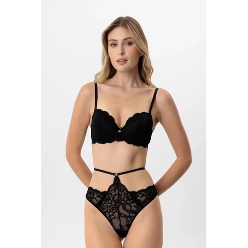 4901 PİERRE CARDİN SÜTYEN TAKIM - SİYAH - 80