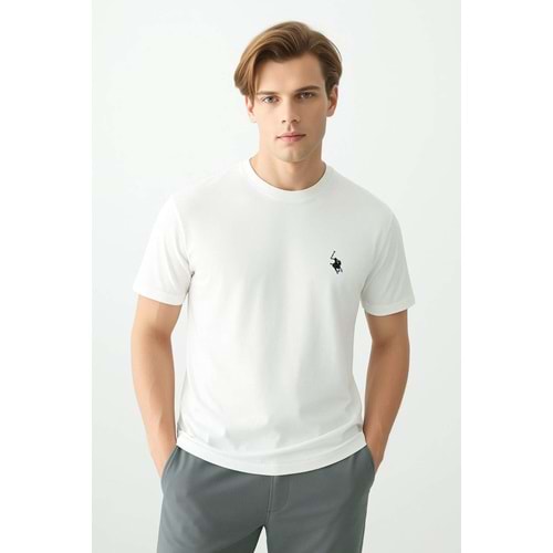 POLO REPUBLICA & CO. SIFIR YAKA T-SHİRT - BEYAZ - S
