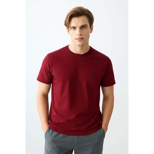 POLO REPUBLICA & CO. SIFIR YAKA T-SHİRT - BORDO - L
