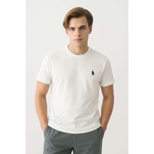 POLO REPUBLICA & CO. SIFIR YAKA T-SHİRT - KREM - L