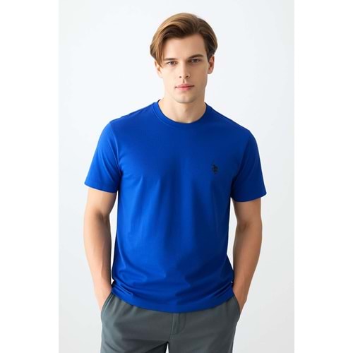 POLO REPUBLICA & CO. SIFIR YAKA T-SHİRT - SAKS MAVİ - L