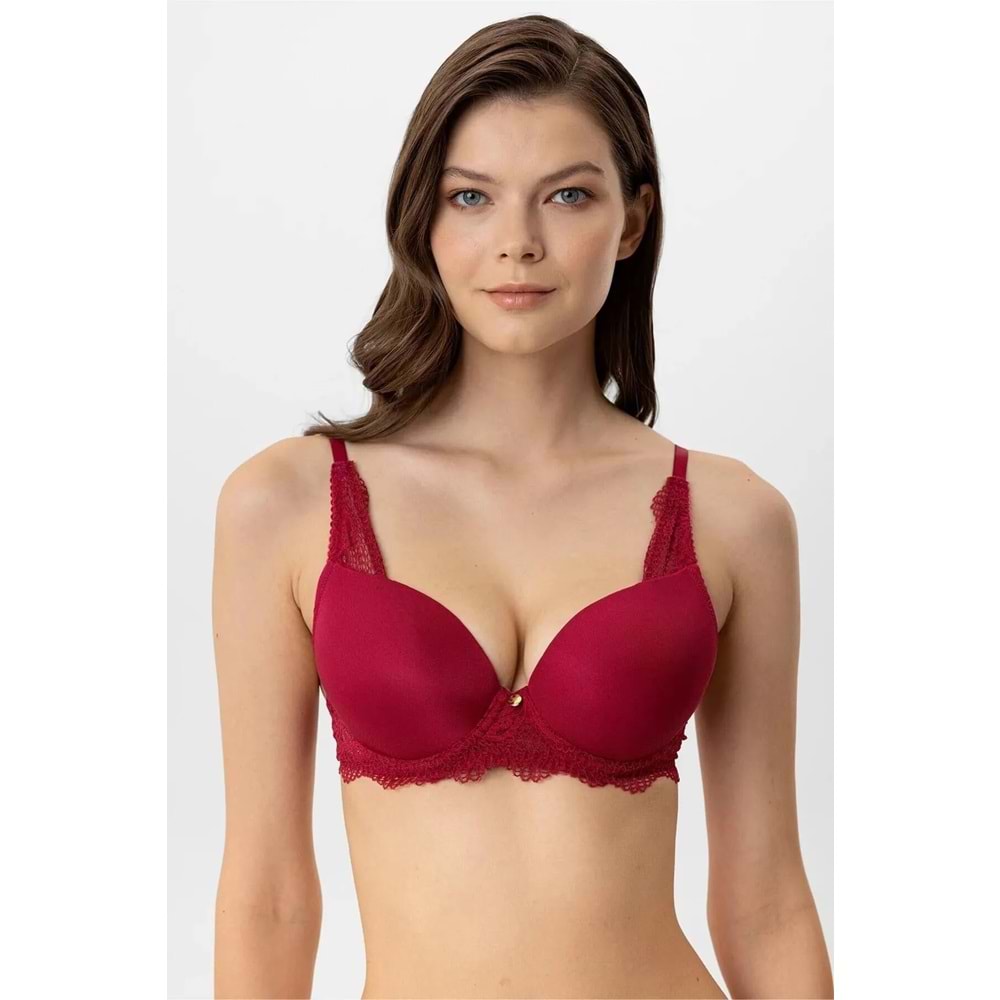 4815 PİERRE CARDİN Boş Kap Regular Sütyen Takım - FUŞYA - 80