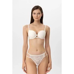 Pierre Cardin 4882 Lyon Double Push Up Sütyen Takım - EKRU - 80