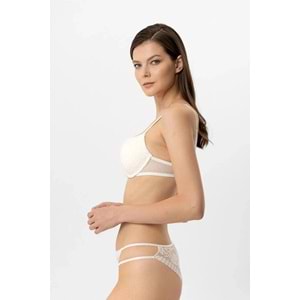 Pierre Cardin 4882 Lyon Double Push Up Sütyen Takım - EKRU - 80