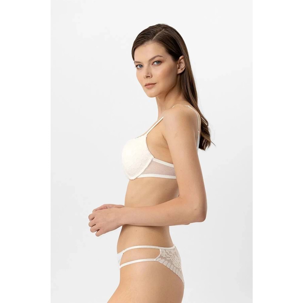 Pierre Cardin 4882 Lyon Double Push Up Sütyen Takım - EKRU - 80