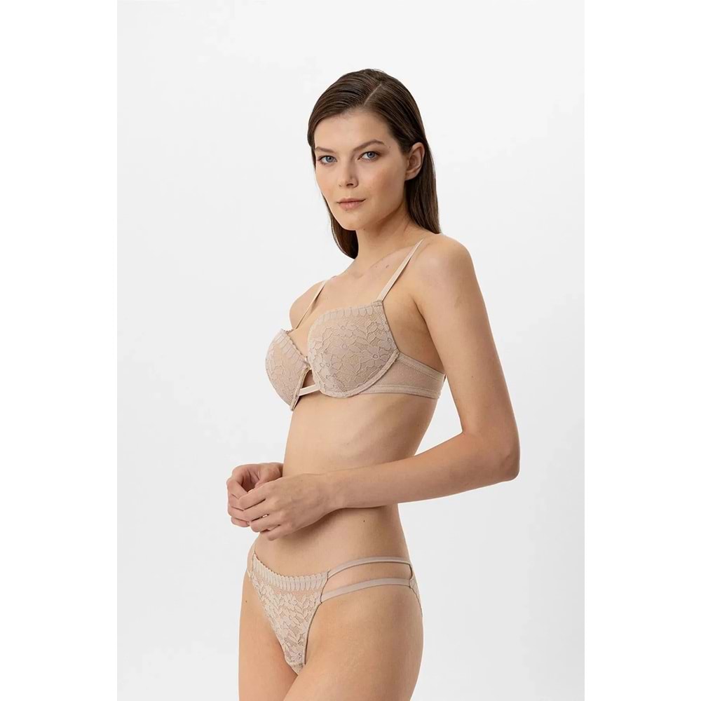 Pierre Cardin 4882 Lyon Double Push Up Sütyen Takım - NUDE - 80