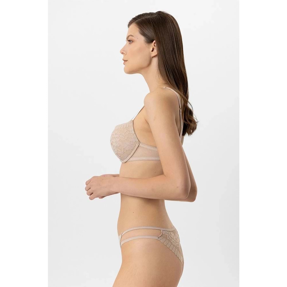 Pierre Cardin 4882 Lyon Double Push Up Sütyen Takım - NUDE - 80