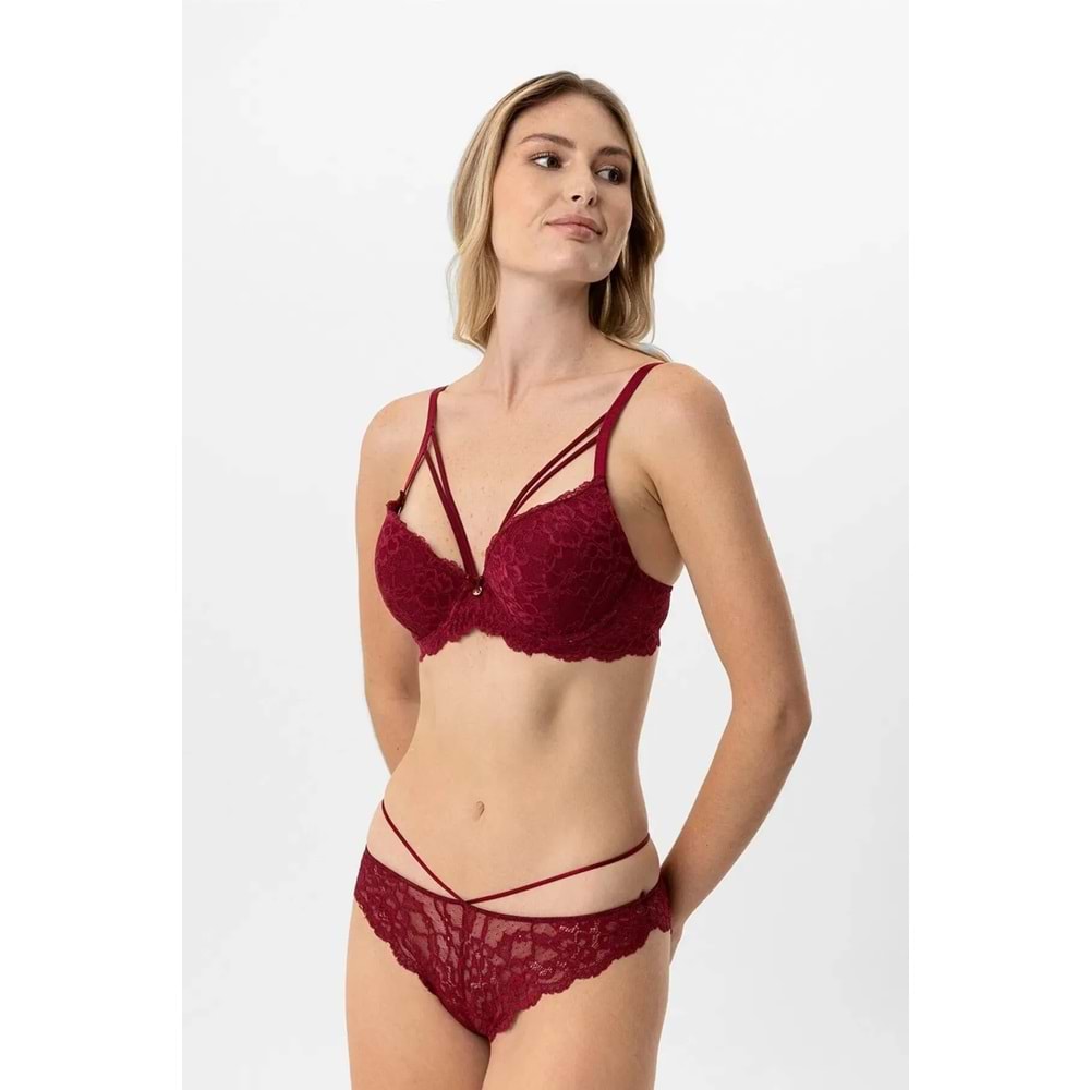 4900 PİERRE CARDİN SÜTYEN TAKIM - BORDO - 80