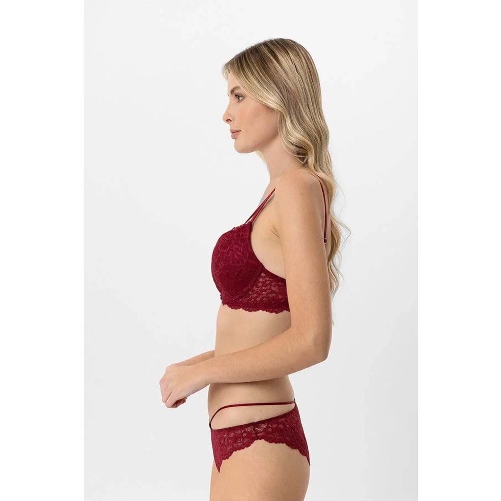 4900 PİERRE CARDİN SÜTYEN TAKIM - BORDO - 80