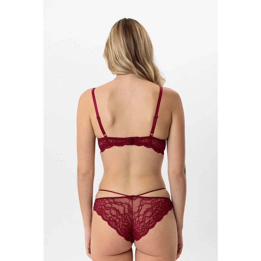 4900 PİERRE CARDİN SÜTYEN TAKIM - BORDO - 80