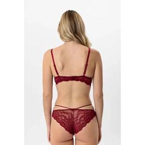 4900 PİERRE CARDİN SÜTYEN TAKIM - BORDO - 80
